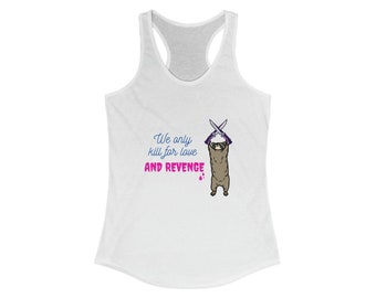 Camiseta sin mangas para mujer Revenge Raccoon