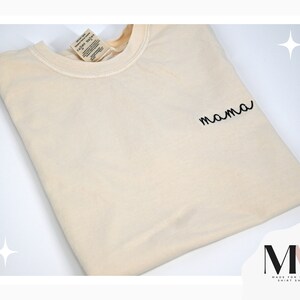 Mama T-Shirt, Embroidered Shirt for Mom, Small Mama T-shirt, Comfort Colors Mama T-shirt, Custom Mama T-shirt, Minimal Mama Tee