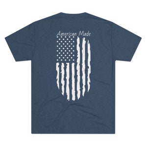 American Made Flag Shirt | Next Level Tee | Tri-Blend Crew Tee