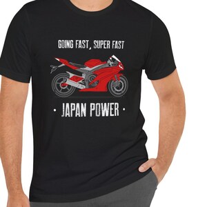 Biker Tee with &#39;Japan Power&#39; Graphic - Perfect Gift for Motorcycle Enthusiasts, Casual Wear, Riders, and Bike Lovers
