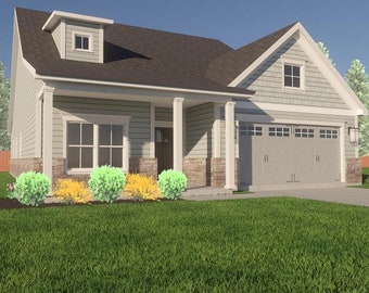 House Plan - 3 Bed 2 Bath - 1 Story Entry Level Home - FULL Construction/Architectural Plan