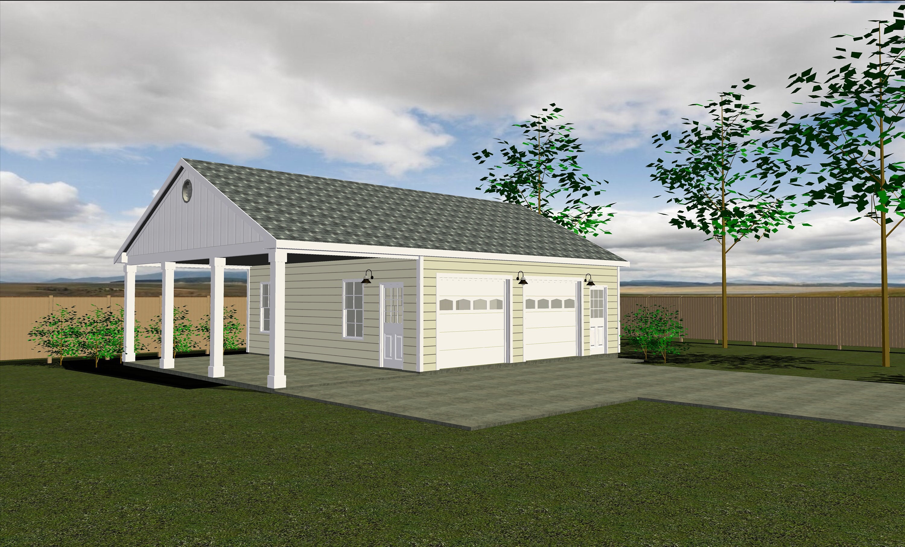 38' X 26' 2-car Garage - Carport | Full Construction Plan - Etsy
