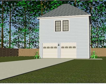 ADU - 2 Car Garage House Plan | 570 Sq Ft. ( Heated ) | 1 Bed 1 Bath