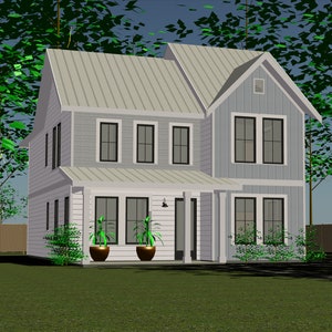 Modern Traditional House Plan ( Enclave) | 4 Bed - 3 Bath | 2,453 Sq Ft.|  29&#39;-6&quot; W X 56&#39;-1 1/2&#39;&quot; D