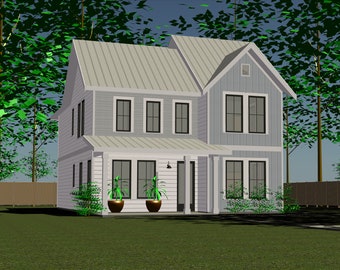 Modern Traditional House Plan ( Enclave) | 4 Bed - 3 Bath | 2,453 Sq Ft.|  29'-6" W X 56'-1 1/2'" D