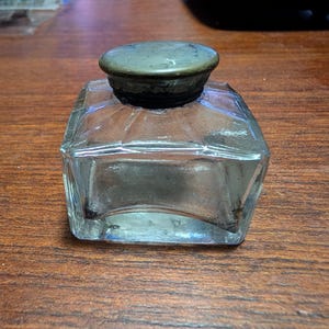 Antique Glass Inkwell