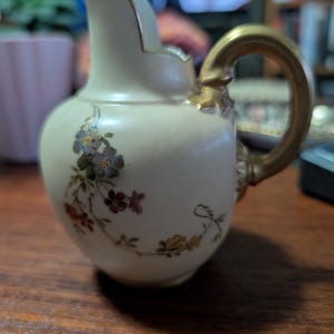 Antique Royal Worcester Blush Ivory Jug Rd No. 29115 #1094