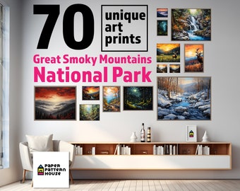 Great Smoky Mountains Art Prints, National Park Wall Decor (Digital Download)