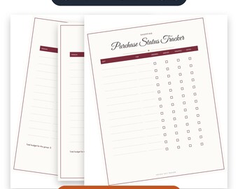 Holiday Gift Tracker Printable 10 Pages, Christmas Gift List Budget Planner Cards Tracker Organizer, Instant Download