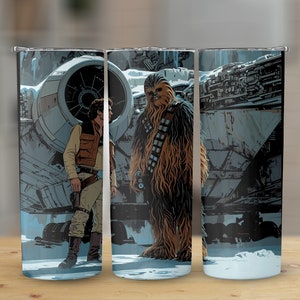 Star Wars Han Solo & Chewbacca Tumbler, 20 oz Skinny Sublimation Design (Digital Download)