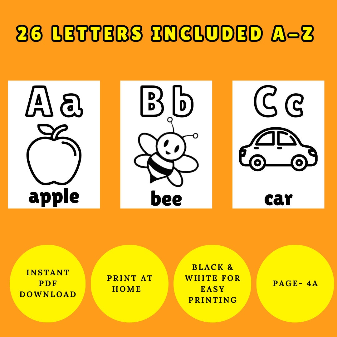 Alphabet Coloring Pages for Kids Printable Letter Coloring Sheets With