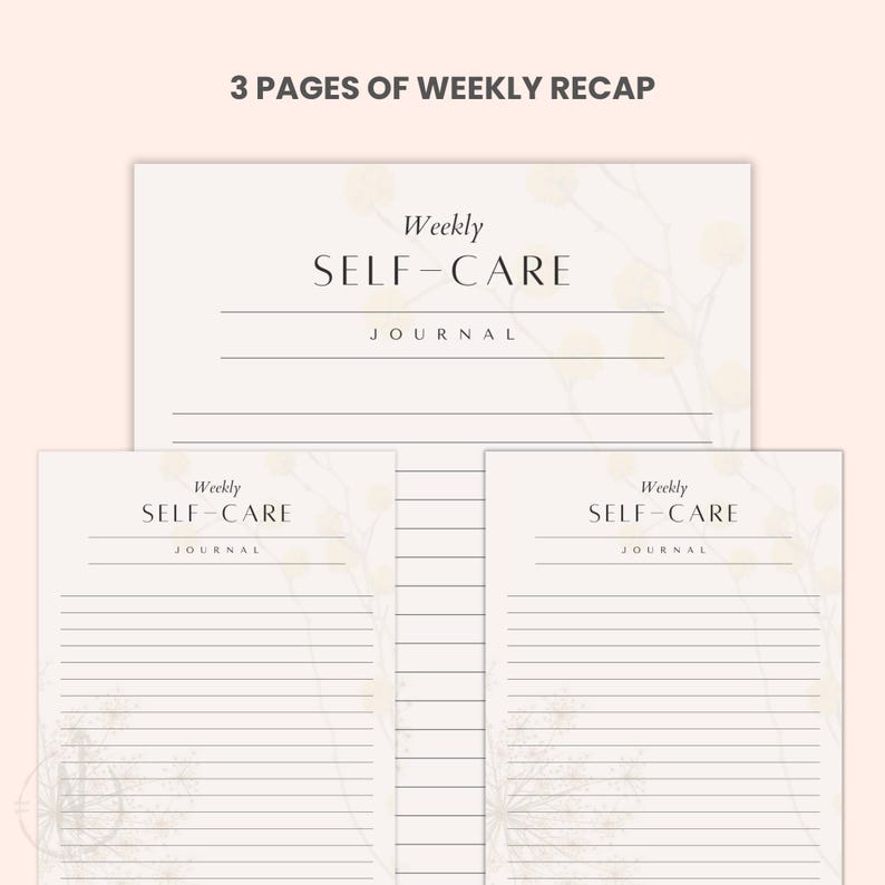 Self Care Checklist Printable | Daily & Weekly Planner | Wellness ...