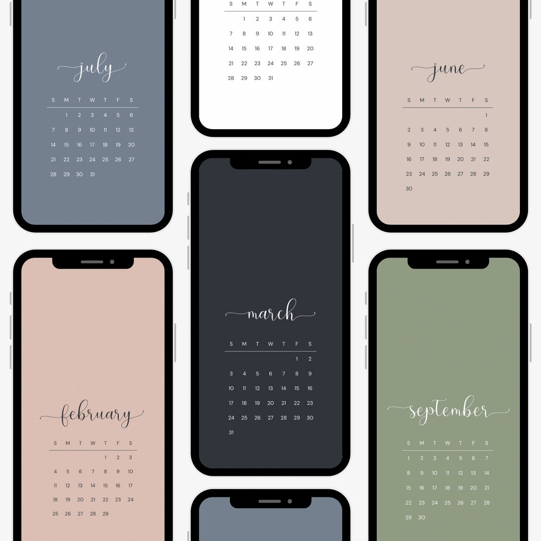 2024 Monthly iPhone Calendar Wallpaper iPhone Background 2024 Calendar