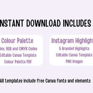 Brand Colour Palette Template Lavender Field Editable Canva Template Hex Codes CMYK Codes RGB ...