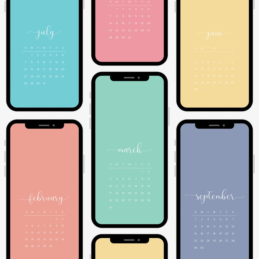 2025 Monthly iPhone Calendar Wallpaper iPhone Background 2025 Calendar