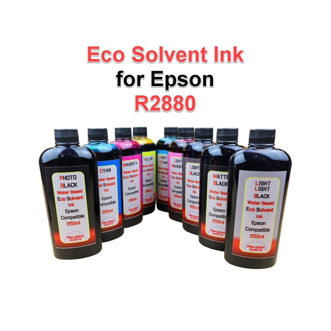 9 250ml Bottles Water Based Eco Solvent Ink for Epson R2880 Printer Etsy