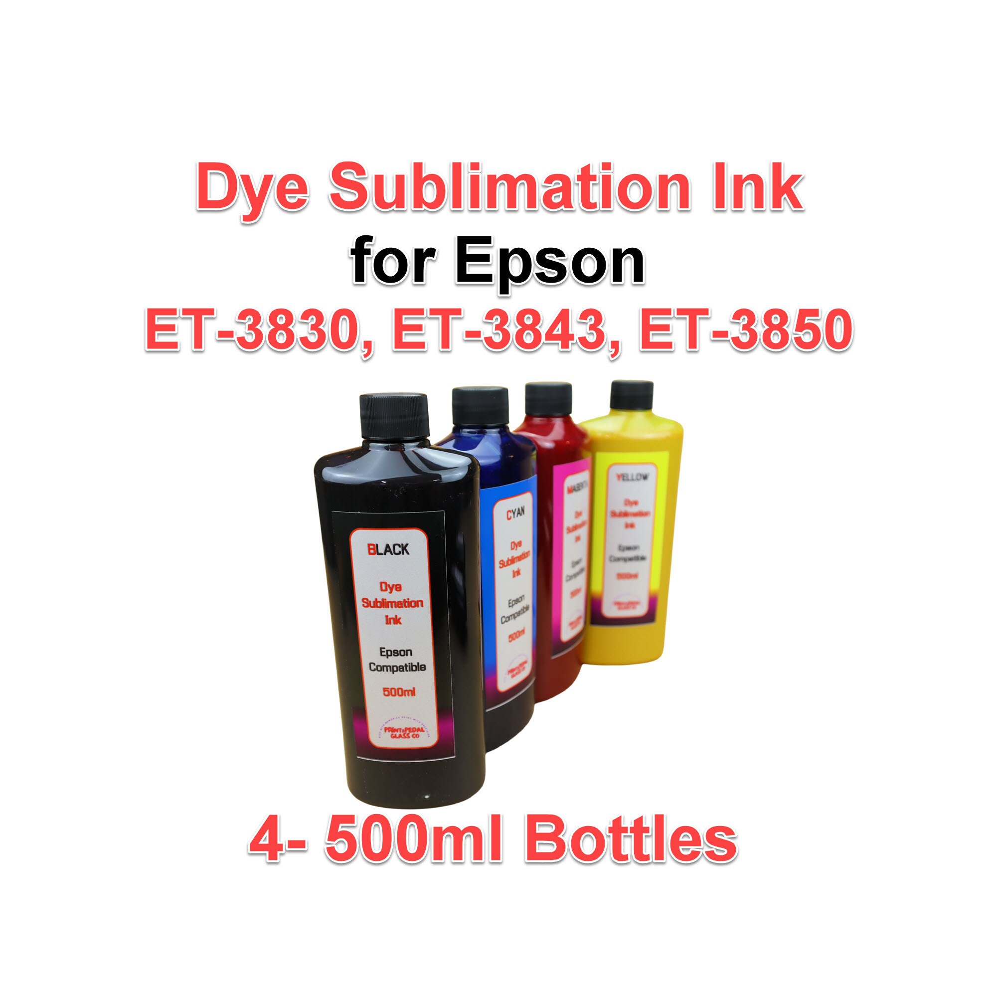4 500ml Bottles Dye Sublimation Ink for Epson ET3830 ET3843 Etsy