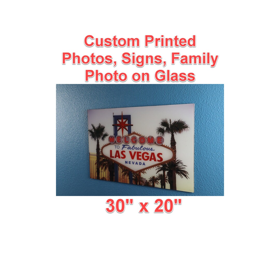 30 X 20 Photos Printed on Glass, We Print Your Photo on Glass, Photo or