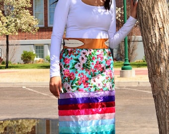 Flower ribbon skirt