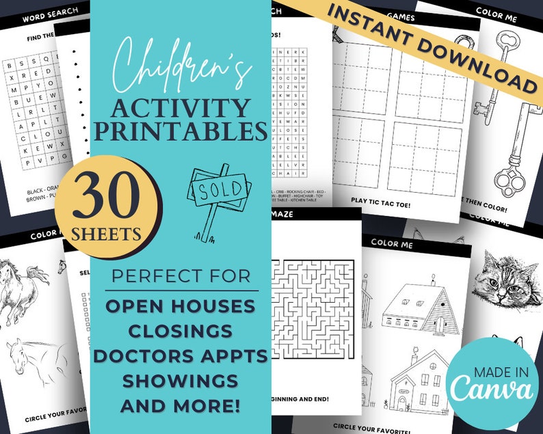 Kids Activity Sheets | Printable Coloring Worksheets, Word Searches ...
