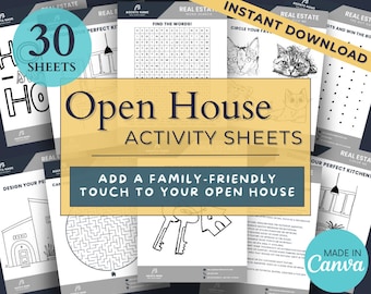 Open House Kids Activity Pack: Coloring, Puzzles, Games (Digital Download)