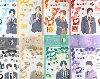 Oshi Katsu Idol Fan Sticker Sheets | Idol Boy & Fangirl Deco Stickers | Photocard Penlight Concert Kawaii Stickers