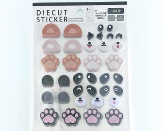 3D Puffy Animal Face Sticker Sheet | DIY Bear & Panda Deco Stickers | Cute Mix and Match Phone Case Stickers