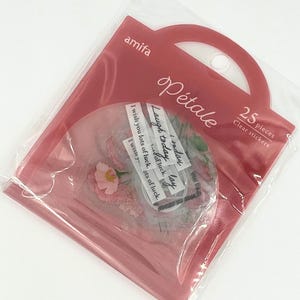 Pinkish & Orange flowers Sticker Set / Rose Stickers / Wildflowers Stickers / Quotes Stickers / Pressed flowers / Scrapbooking Supplies