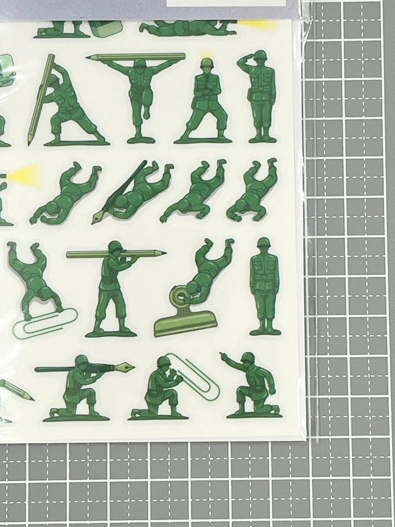 Toy Soldiers Stationery Battle Sticker Sheet / Planners / Card Making ...