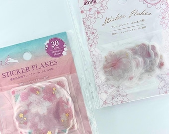 Sakura Sticker Flakes, Cherry Blossom, Spring Season, Floral Stickers