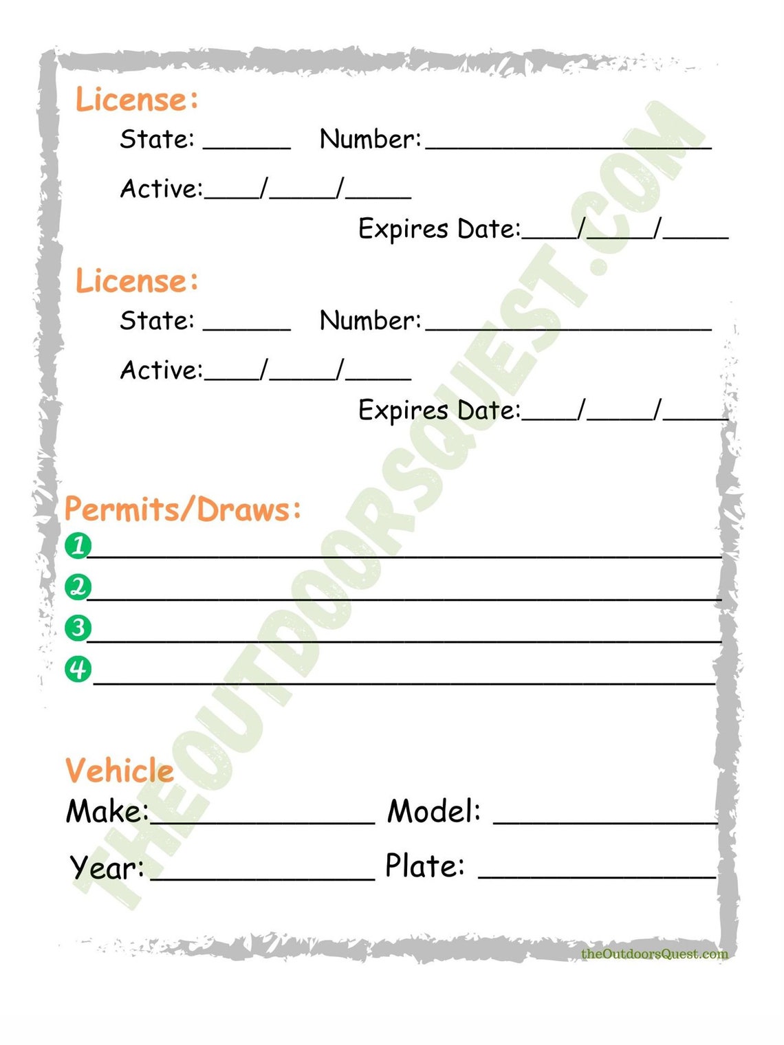 The Hunters Journal Printable Hunting Book for Deer Elk - Etsy