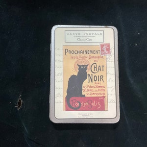 Cavallini & Co. Carte Postale Classic Cats 18 assorted Vintage Postcards in tin Preowned