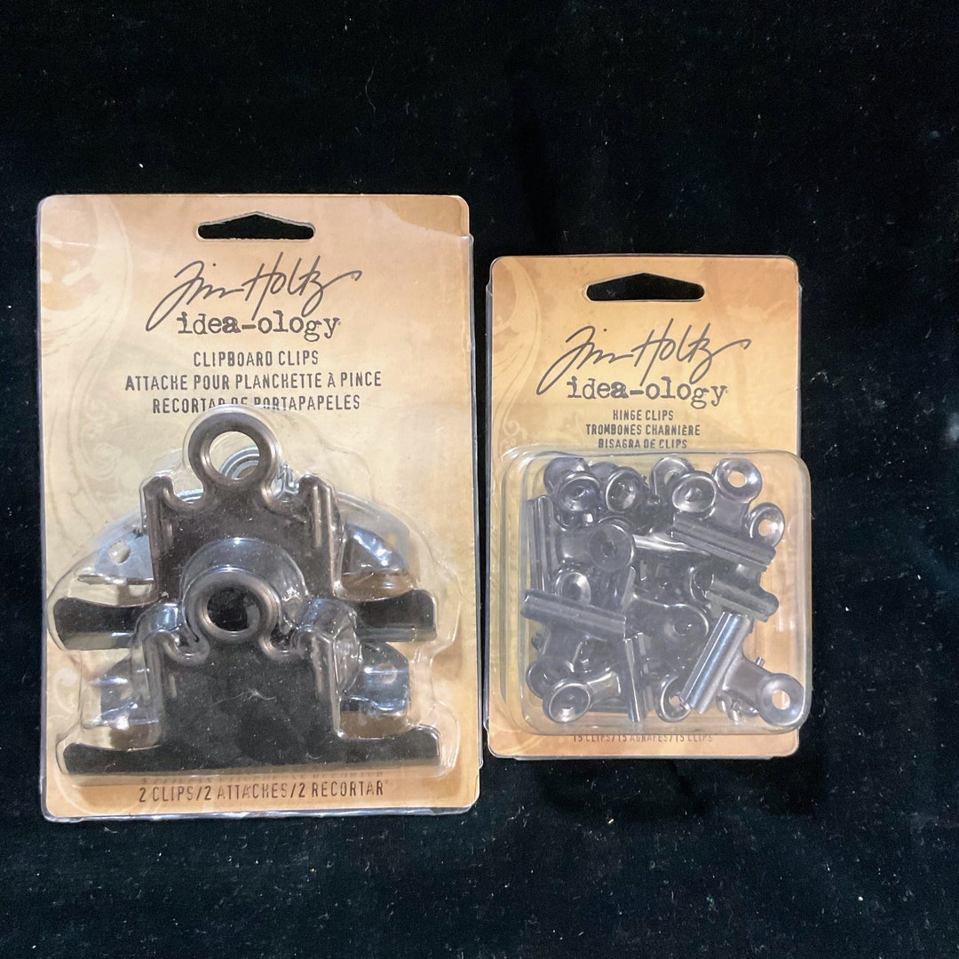 Tim Holtz Ideaology Hinge Clips TM92692 and Clipboad Clips TH93138 New
