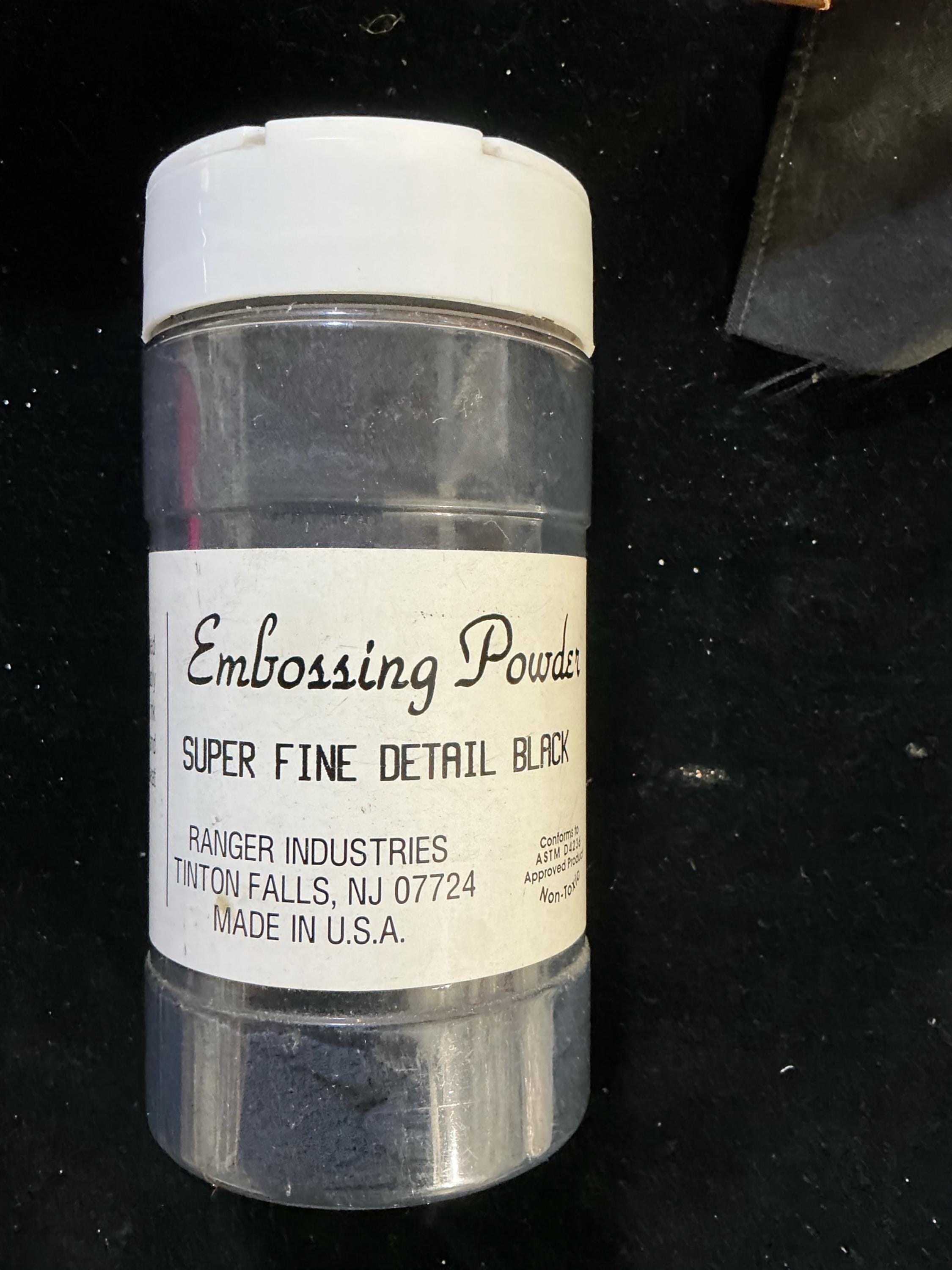 5 Different Colors of Embossing Powders Including Fine Detail Black ...