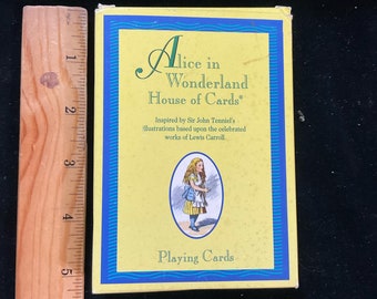 Alice in Wonderland House of Cards Playing Cards. New in Box