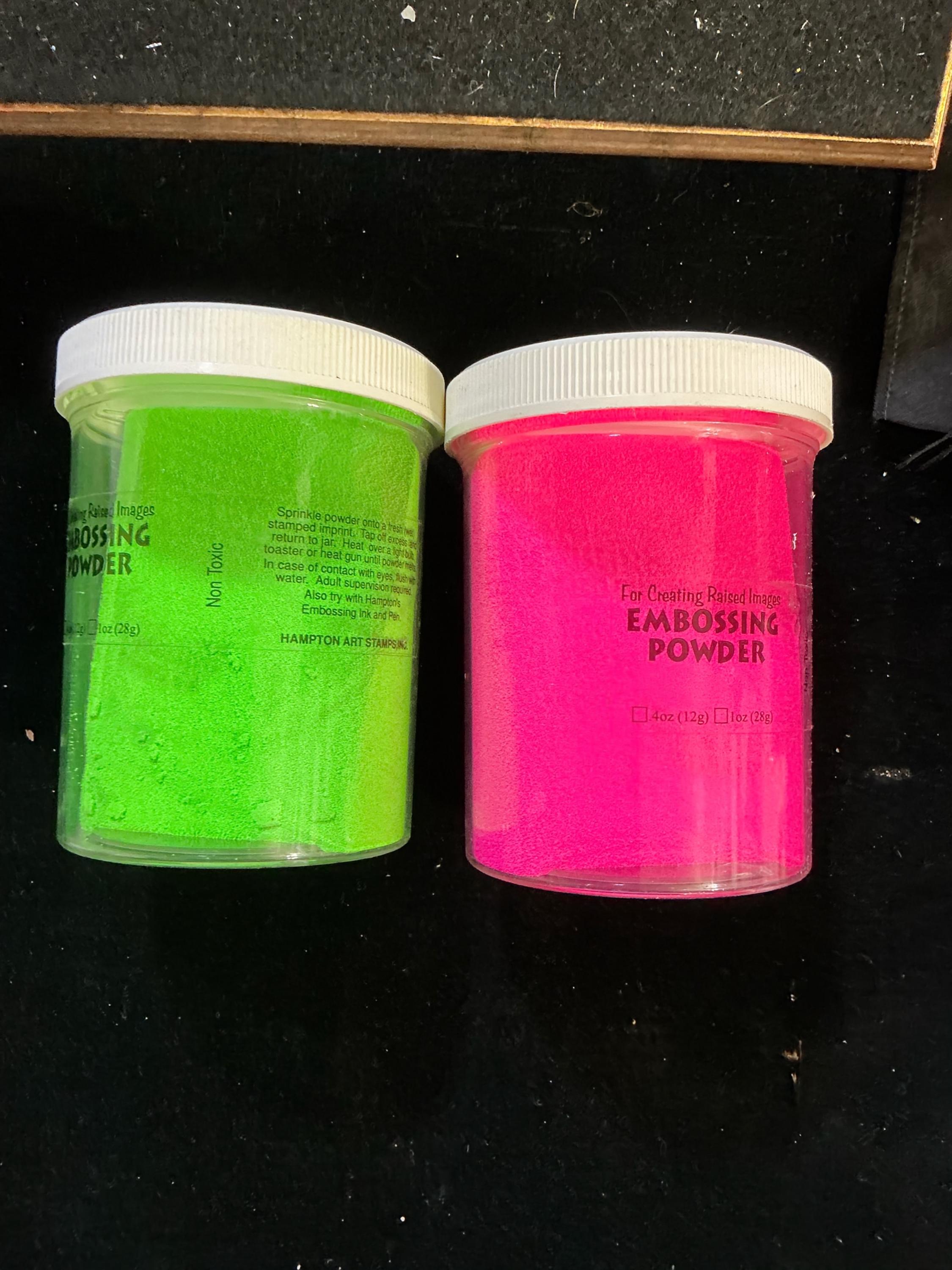 5 Different Colors of Embossing Powders Including Fine Detail Black ...