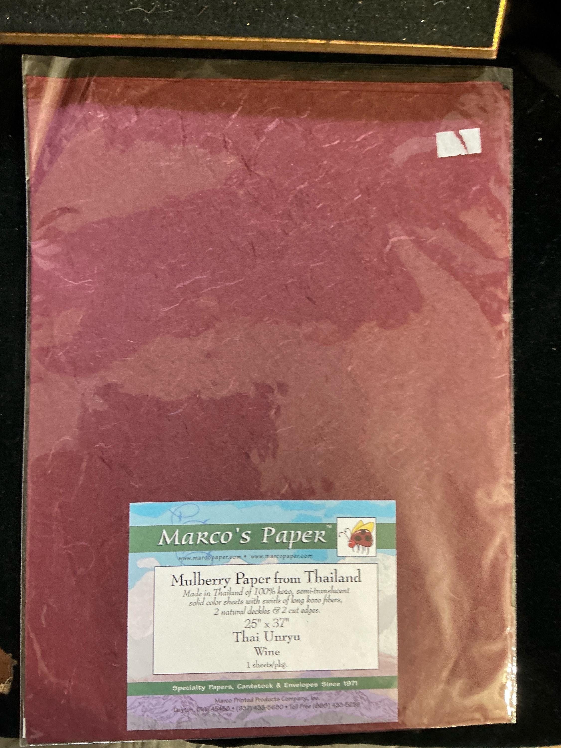 9 Sheets of Mulberry Paper From Thailand. 8 Are From Marcos Papers 25 ...