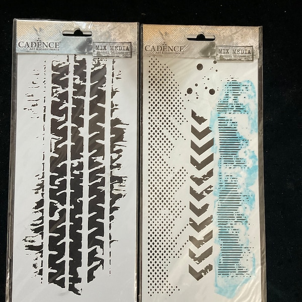 Cadence Mixed Media Stencil Collection Mu-16 and Mu-17 preowned