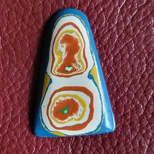 Fordite cabochon, Larsonite, Larson Boat, vintage, for making jewelry, men's jewelry, women's jewelry, necklace pendant, homemade, handmade