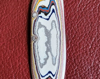 Fordite cabochon, 𝙆𝙀𝙉𝙒𝙊𝙍𝙏𝙃 cab, for making jewelry, men's jewelry, women's jewelry, necklace pendant, homemade, handmade