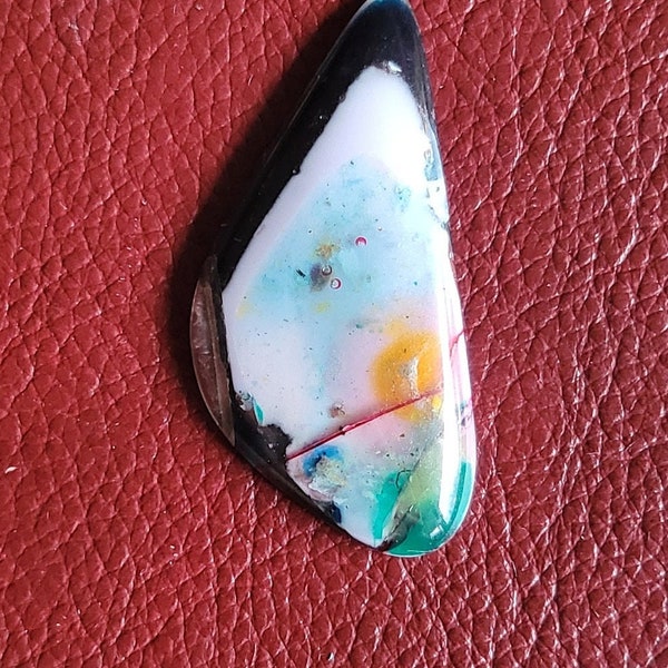 NEW! 𝙎𝙪𝙧𝙛𝙞𝙩𝙚 freeform cabochon, Fordite, men's jewelry, women's jewelry, necklace pendant, homemade, handmade