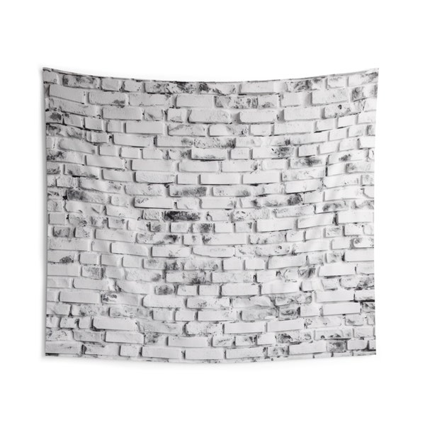 White Brick Wall Tapestry