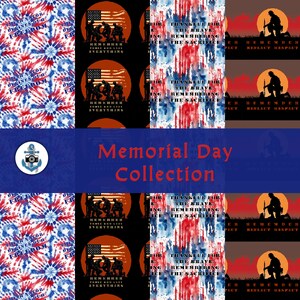 Memorial Day Collection - Seamless Pattern - 12x12 Printable Paper - Digital Download - Commercial Use