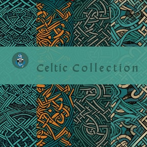 Celtic Collection - Seamless Pattern - 12x12 Printable Paper - Digital Download - Commercial Use