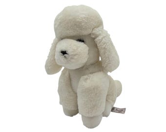 Vintage Polar Puff Special Effects Patsi Poodle Plush White Stuffed Dog 9.5"