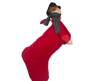 Calcetín navideño de porcelana de la colección Tiny Tim Heritage Village de Department 56