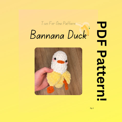 30 Banana Crochet Patterns: Play Food, Amigurumi, Pouches, and More 25 Banana Duck Crochet Pattern