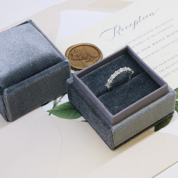 Single Slot Ring Box velvet Daily Australia Dispatch Wedding Ceremony Engagement Proposal Gift Jewellery Box Vintage Inspired