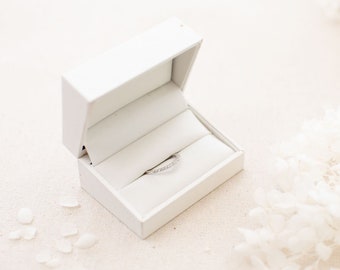 White Double Ring Box Wedding