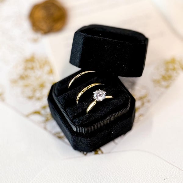 Wedding Triple Ring Box